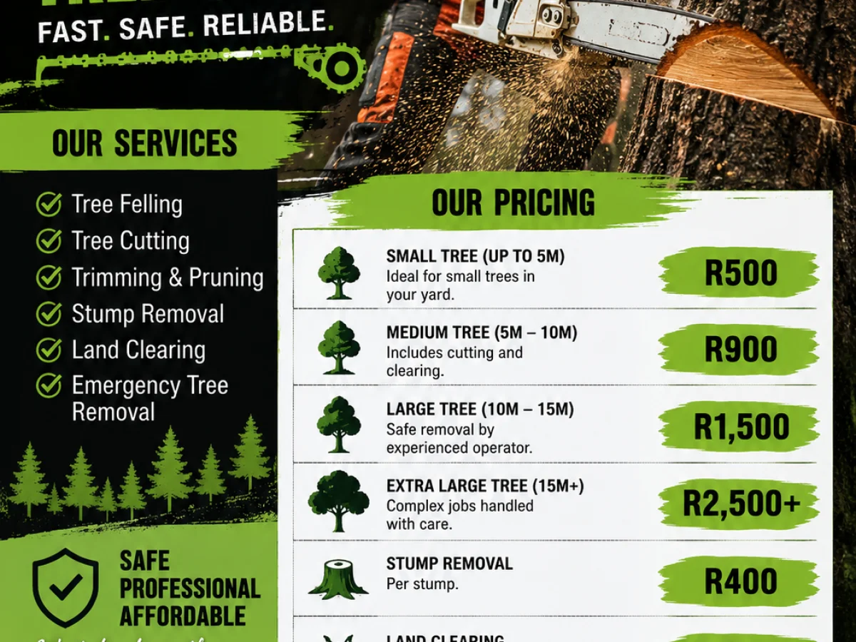 Tree cutting and emergency removal